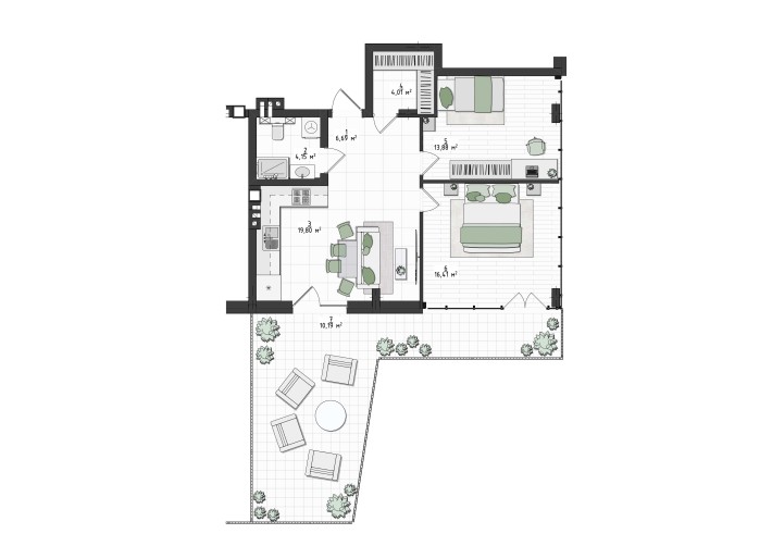 Продаж 2 кімнатна 73 мкв Винники 2 поверх - фото 3