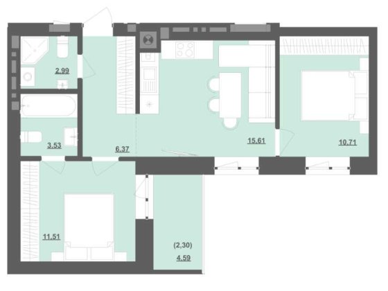 Продаж(Єоселя) 1-кімнатної квартири 53 м2 Пустомити (9км.від Львова) Пустомити
