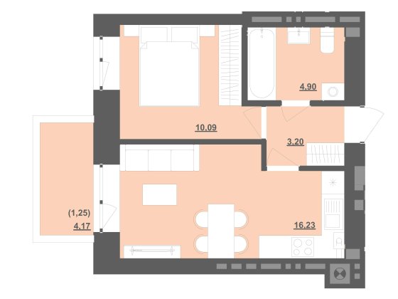 Продаж (Єоселя) 1-кімнатної квартири 35 м2 Пустомити (9км.від Львова) Пустомити