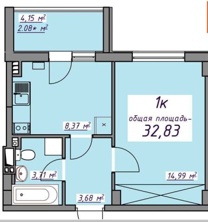 Квартира в 7 небе. Ремонт, сантехника, кухня, АГВ. Без комиссии - фото 1