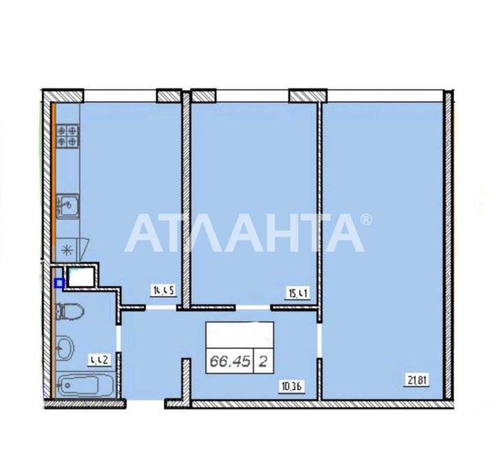 Горячий пирожок  2ком квартира 65 м2  Жемчужина на Таирова 58.300 у. е - фото 1