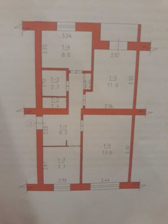 Продається 3-х кімнатна квартира в центрі м. Дунаївці - фото 1