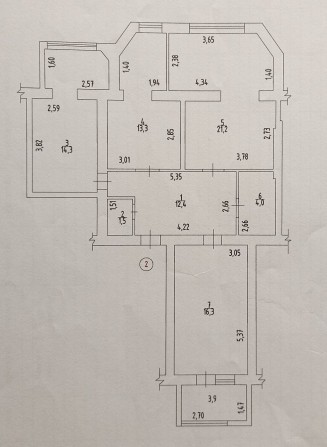 Продам 3х кім. кв. 86.9 м² з індивідуальним газовим опаленням. - фото 1