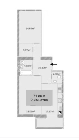 2кім. квартира на 2 сторони світу Новобудова - фото 1