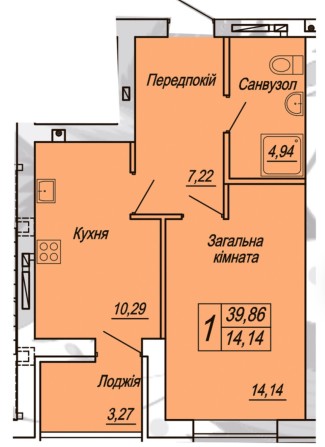 Продається 1-кімнатна квартира в ЖК “Домашній 2”, Житомир - фото 1