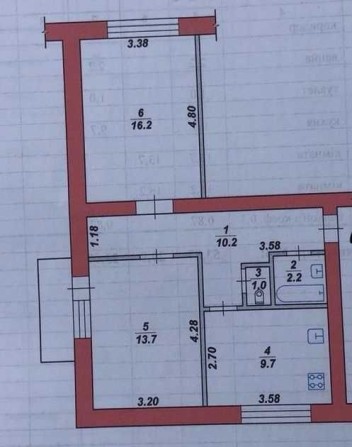 Продам Велику Двокімнатну , з Колонкою - фото 1