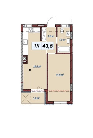 Продаж 1-кім квартири ЖК Бузковий - фото 1