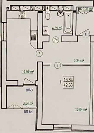 ДОМ СДАН! ЛУЧШАЯ ПЛАНИРОВКА! ЖК Сказка Продам 1 комн квартиру 43м2 AB - фото 1