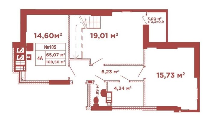 Дворівнева квартира в зданому будинку. 109,5 м2. ЖК "Crystal Avenue" - фото 1