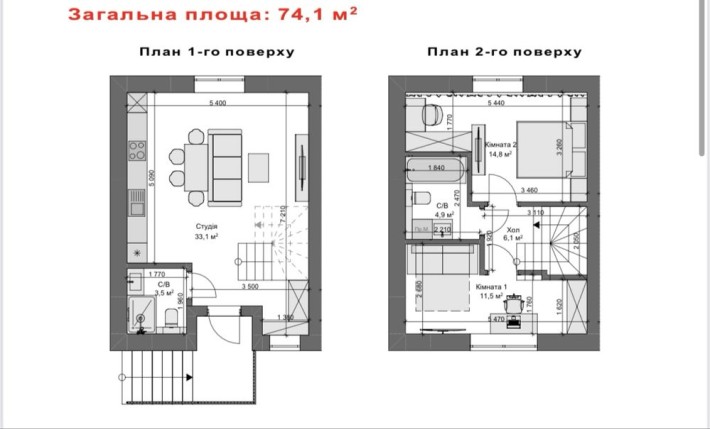 Дуплекс з двориком- центр міста - фото 1