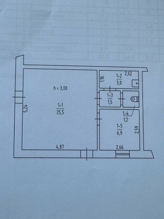 43.2м2 Терміново Вигідно Від власника Центральний ринок - фото 1