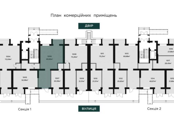 Комерційне приміщення 69,66 м2 в ЖК Millennium Park (Буча) Буча