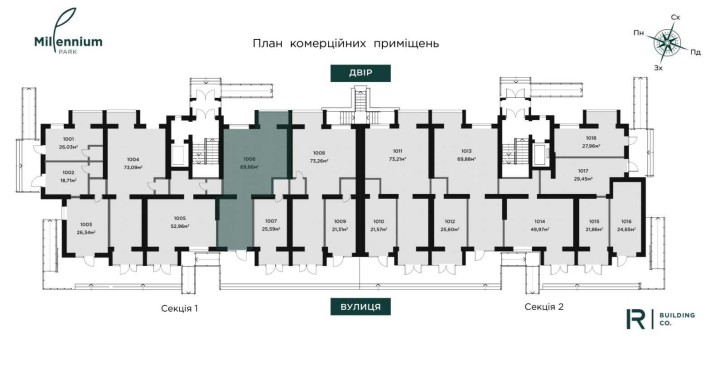 Комерційне приміщення 69,66 м2 в ЖК Millennium Park (Буча) - фото 1