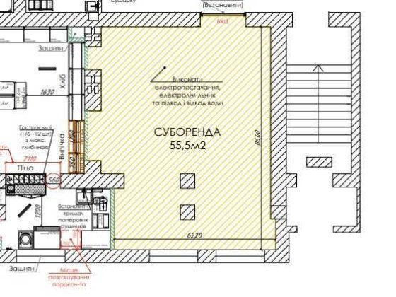 Торгова площа в селі Липини, Луцький район 55,5 м2 Луцьк