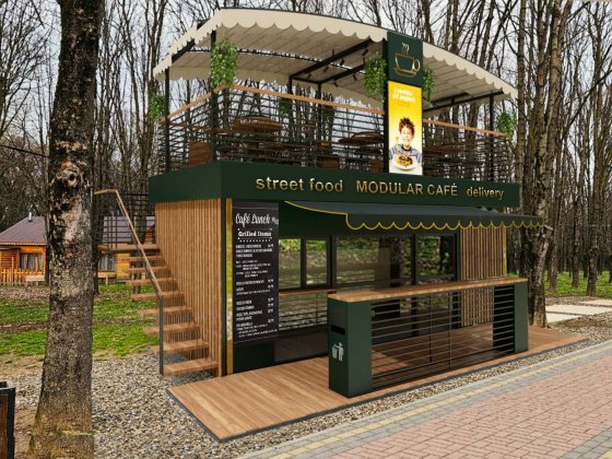 Модульное (перевозное) кафе премиум класса в 2 этажа Ужгород