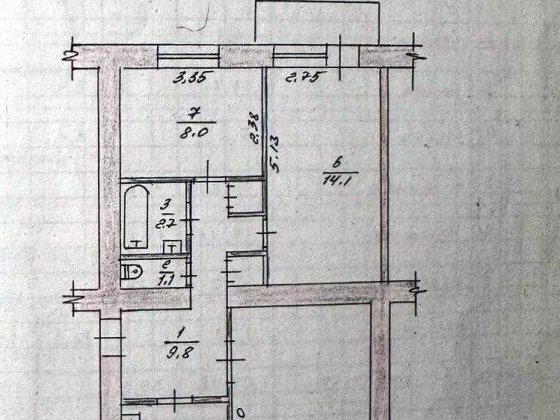 №:22703 - 3-к квартира під БІЗНЕС на першому поверсі, п-т Миру, 63 м² Житомир