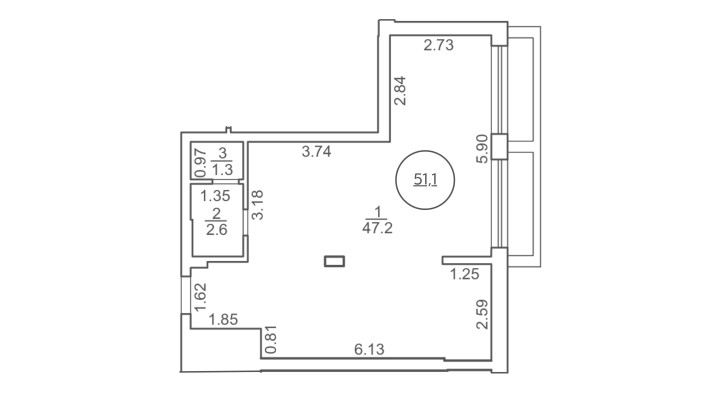 Комерційне приміщення/офіс 51,1 м², вул. Під Голоско - фото 1