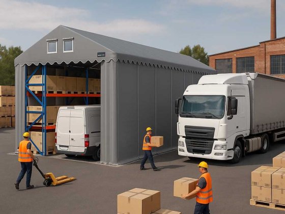 Тентовий ангар 6×12×4 м ПВХ. Високий в’їзд 4 м. Бус/вантажівка! Львов