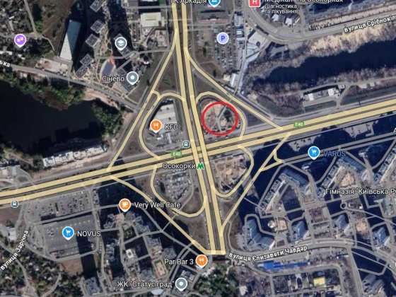 Торговельний центр на м. Осокорки (стадія будівництва) Киев