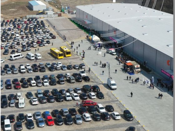 Фасад Житомирской тр. 27км от Киева. Склад 3000м2 + 300 авто парковка Березовка