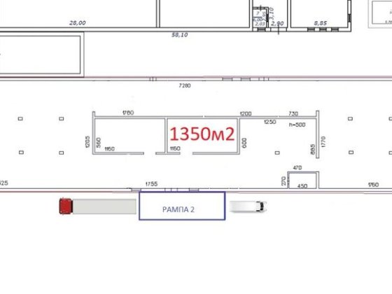 Оренда складського приміщення 1350м2 Первомайск