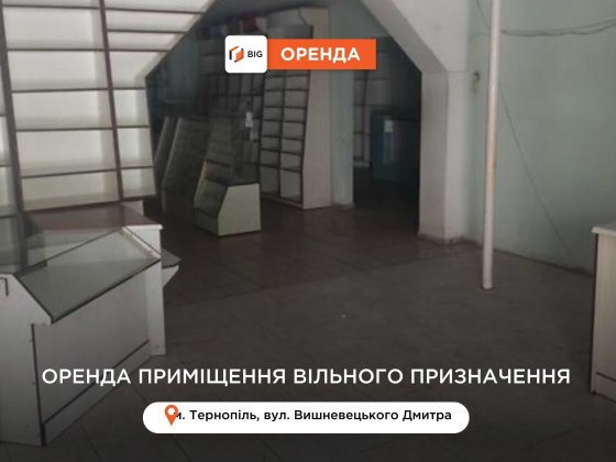 Приміщення 120 м2 з фасадним входом на бул. Вишневецького Дмитра Тернополь