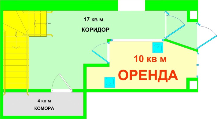 Фасад 10 м2 під кавярню з кухнею Метро Мінська Тимошенко Л. Лук'яненка - фото 1