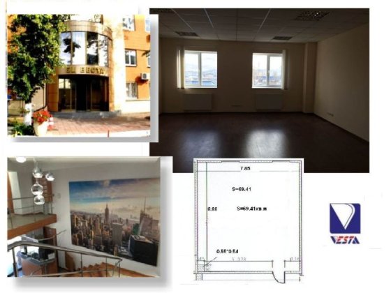 Аренда офиса 74м2 от собственника БЦ ВЕСТА, ул.В.Хвойки,21, м. Почайна Київ