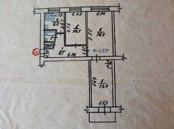 Продається 3-кімнатна квартира, 65 м² - фото 1