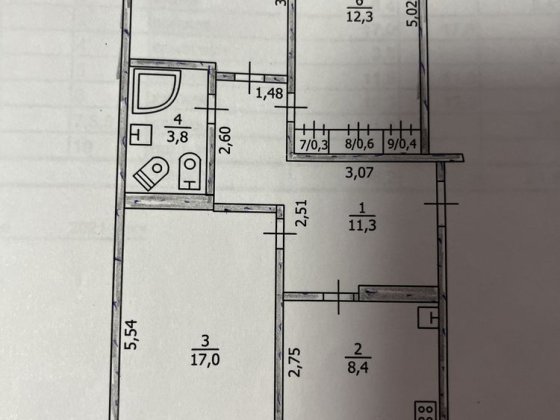 3х кімнатна квартира,ПЗТО Павлоград