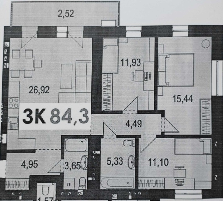 Продаж 3к квартири в ЖК Квартал Краківський - фото 1