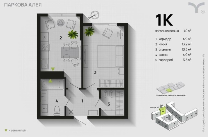 Від власника. Продаю 1 кімнатну квартиру. ЖК Паркова Алея. - фото 1