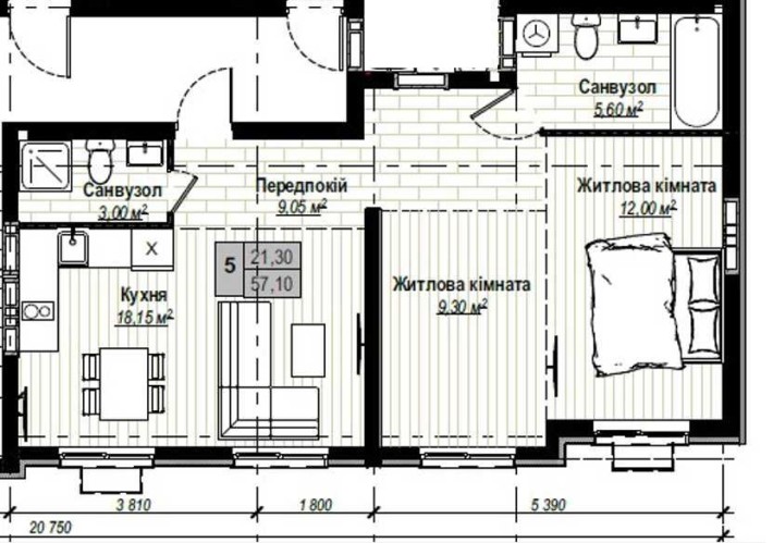 Продаж 2к квартира РОЗТЕРМІНУВАННЯ платіж 860 дол ЖК "Plaza Kvartal 3" - фото 1
