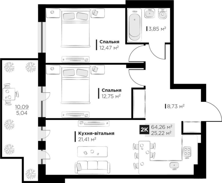 Продаж 2 кімнатної квартири у ЖК PERFECT LIFE (Винники). БЕЗ КОМІСІЇ! - фото 1