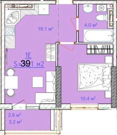 Таировские сады. 39 м. Кухня 19 м. 6 эт. Дом сдан. Кладовка в подарок - фото 1