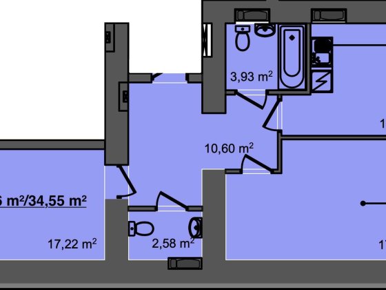 Простора квартира. ЖК СВІТАНОК від Забудовника Борисполь