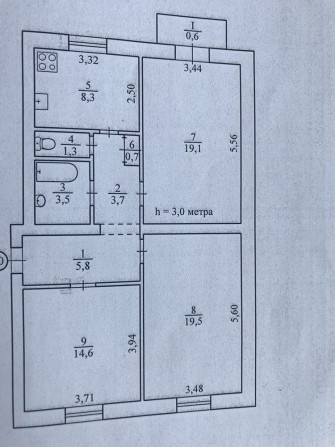 Продажа! 3-х комн.Сталинка 44-й кв-л вул. Г.Шептицького ( Глаголева 6) - фото 1