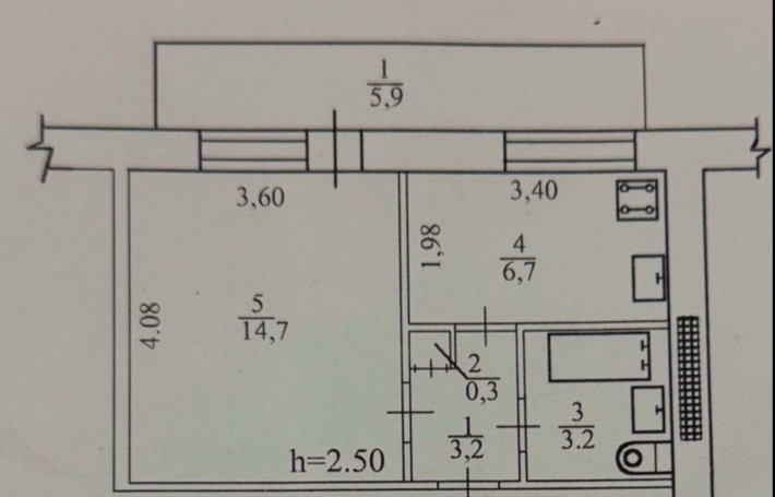 Продаж 1 кімнатної квартири, вул Заливна - фото 1