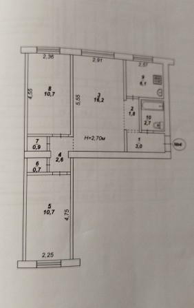 Продам 3х комнатную квартиру - фото 1