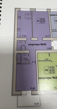 Квартира 2к ЖК « На Сінній» - фото 1