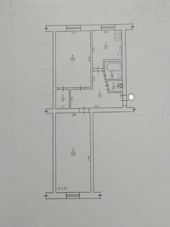 Затишна 2-кімнатна   в охайному житловому стані  розд.кімн .№9899 - фото 1