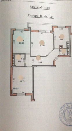 Продам 3х кімн квартиру н/б,Чернівці,Проспект,стан забудовн.78м2 - фото 1