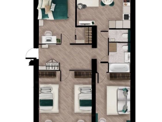 3-кімнатна. 85 м2. Центр. (Реміснича, 13) Чернигов