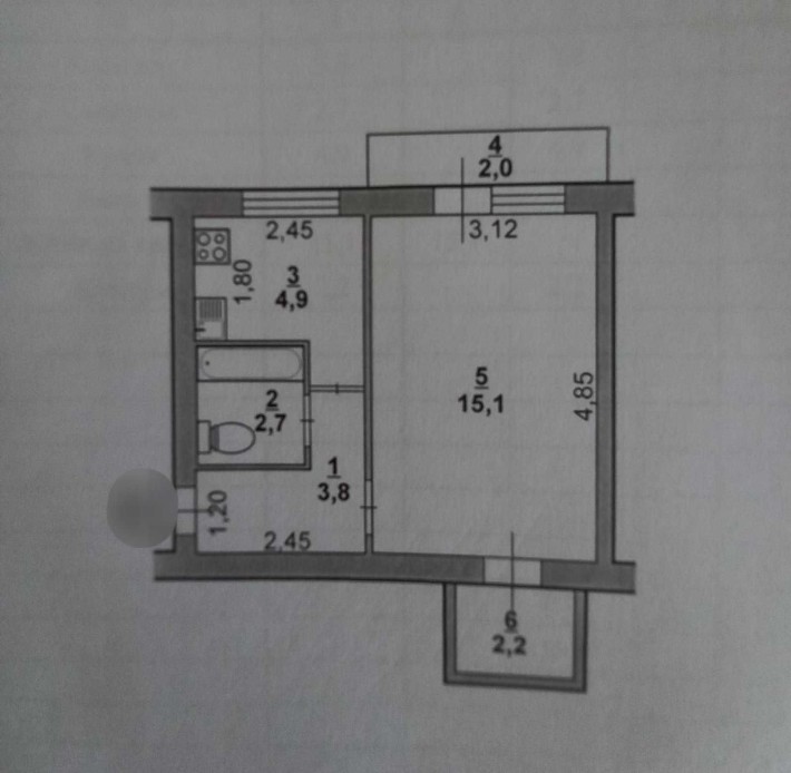 Продам однокомнатную квартиру в центре - фото 1