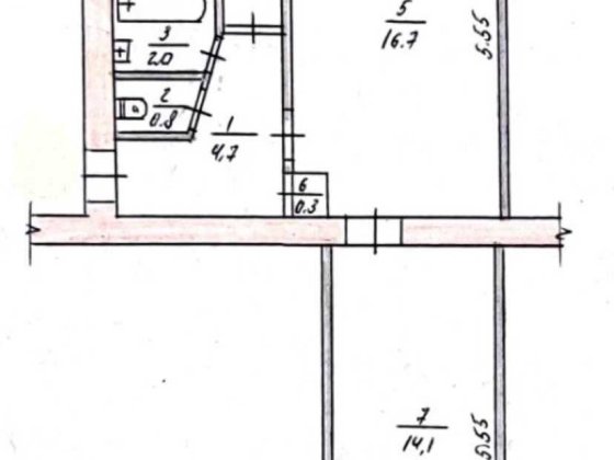 № 13641 - 2 к. квартира, Центр, Київська, 5/5 пов., цегла Житомир
