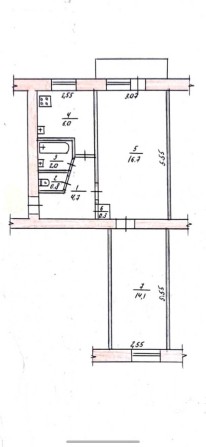 № 13641 - 2 к. квартира, Центр, Київська, 5/5 пов., цегла - фото 1