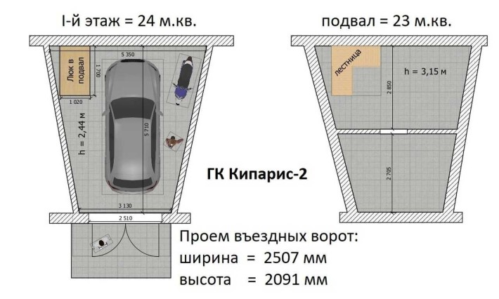 Продам капитальный гараж 47 м.кв. в ГК Кипарис-2, ул. Симферопольская - фото 1