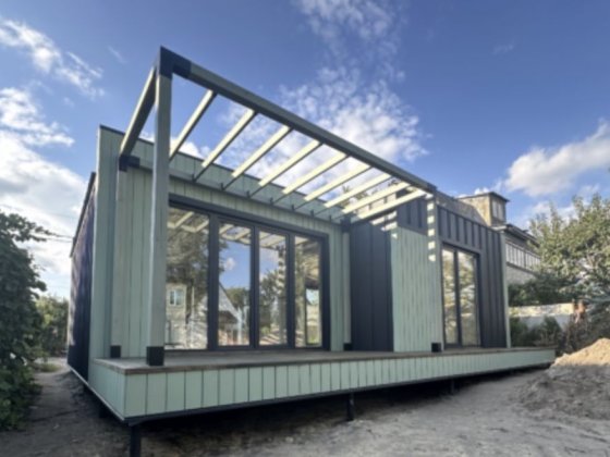 Готовий домокомплект для швидкого монтажу. Барнхаус (58 м2 з терасами) Мукачево