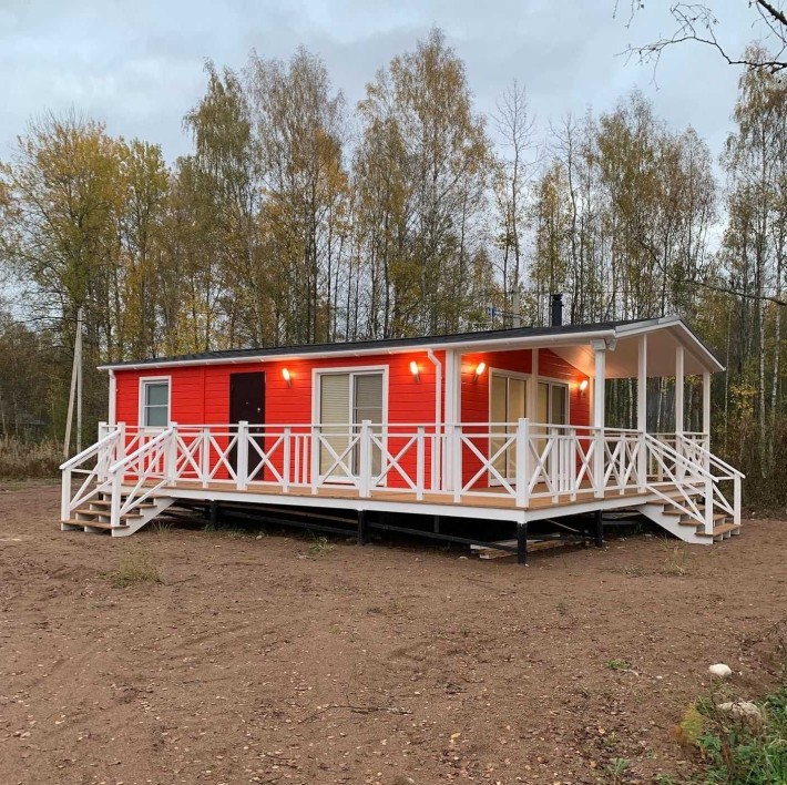 Модульний каркасний будинок 54 м2 з терасою та панорамою! - фото 1