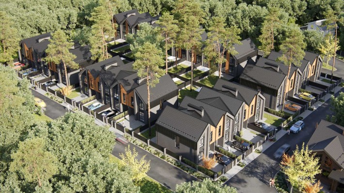 Буча Лісова продаж таунів на межі з міським парком. - фото 1